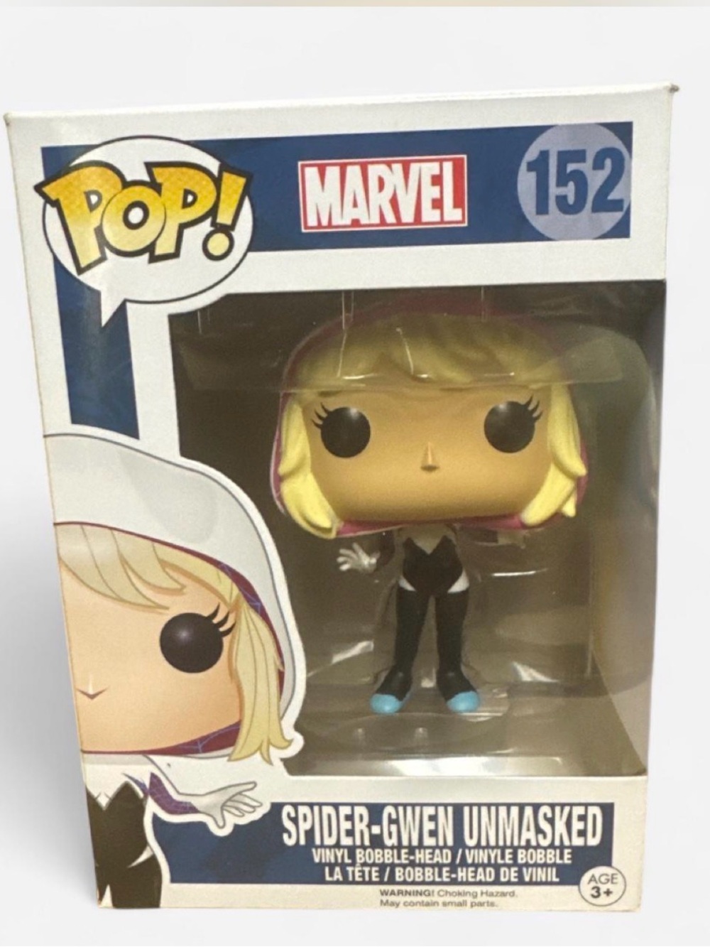 Marvel Spider-Gwen Unmasked Pop! Figure # 152 Gwen Stacy